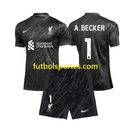 Camiseta Liverpool Alisson Becker 1 Portero Niño Primera Equipación 2024/2025